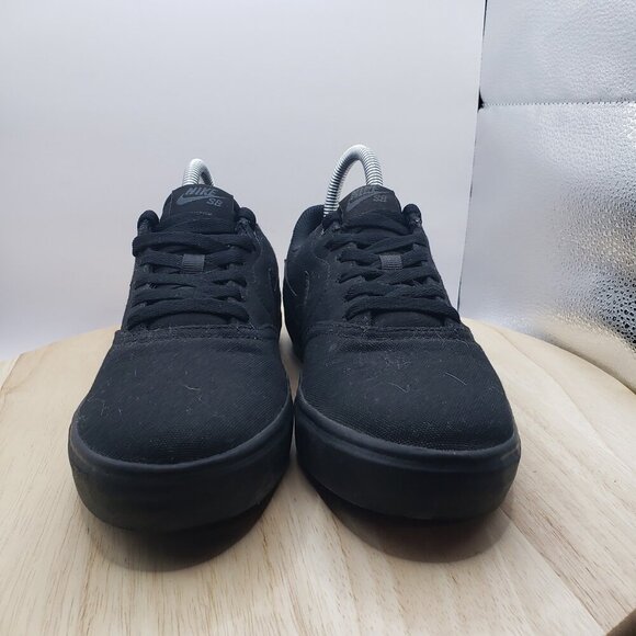 NIKE SB Check Solarsoft 921463-001 Black Canvas Casual Shoes/Sneakers Size 8 - Picture 2 of 7